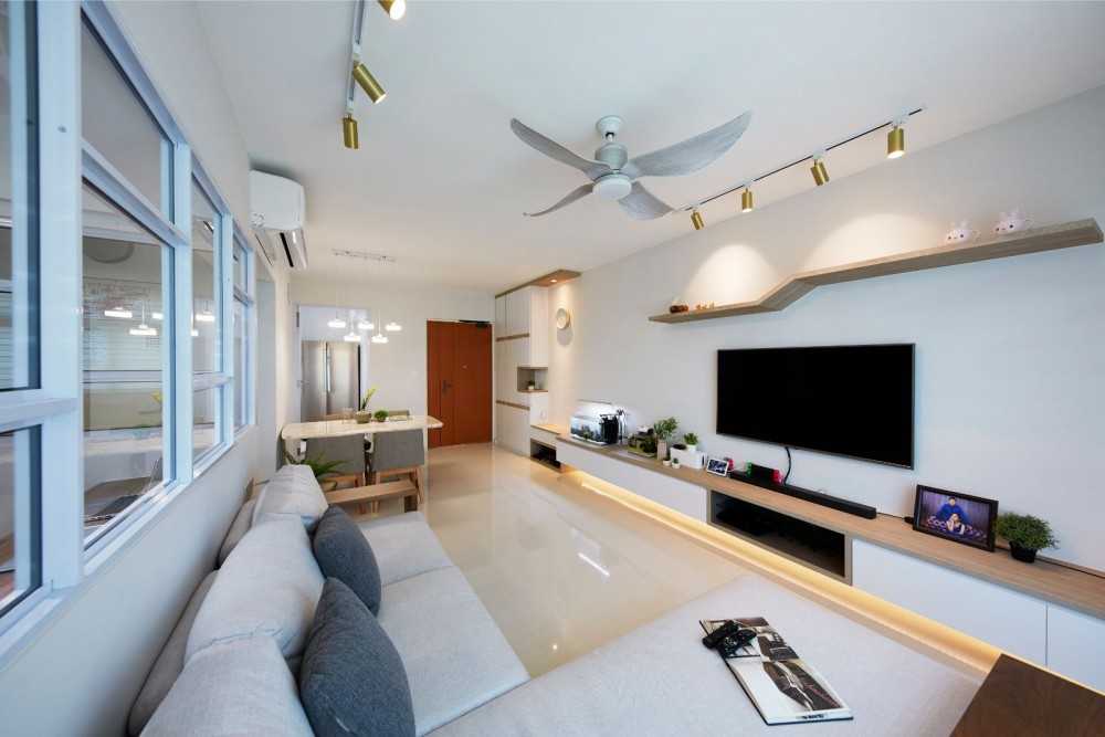 Contemporary Living Room with Sofa and TV