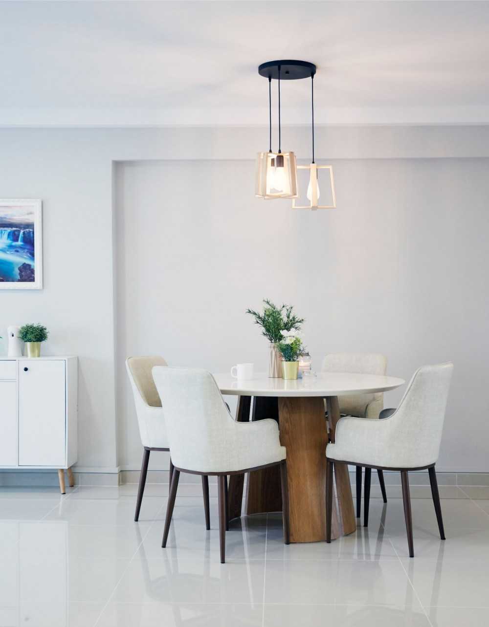 Contemporary Dining Room with Dining Table and Dining Chairs