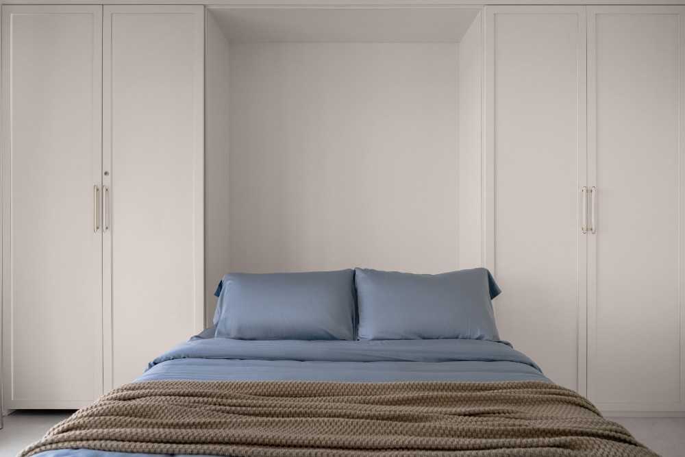 Modern Bedroom with Wardrobe and Closet