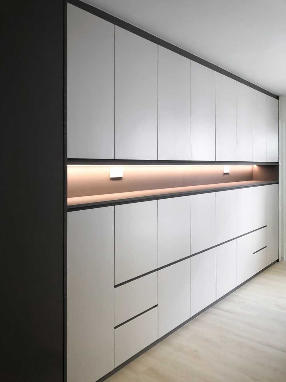 Scandinavian Bedroom with Wardrobe and Storage Cabinets