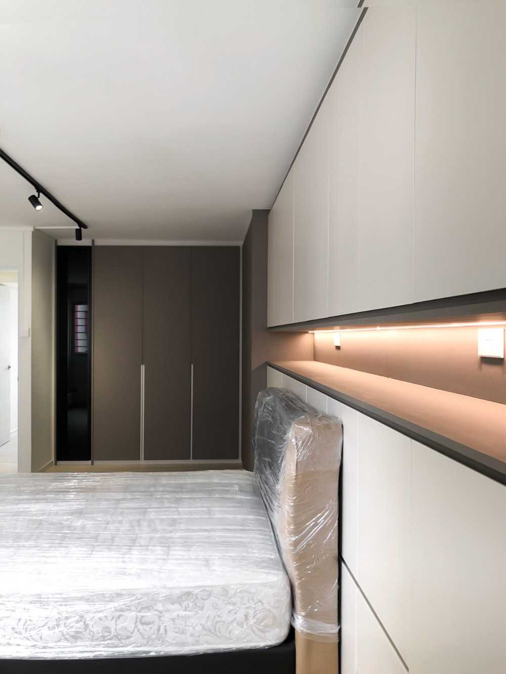Scandinavian Bedroom with Wardrobe and Storage Cabinets