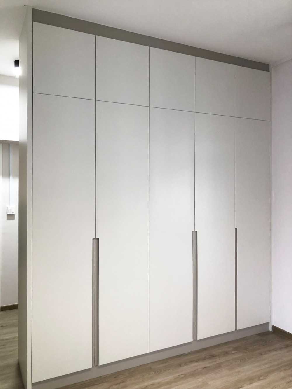 Scandinavian Bedroom with Wardrobe and Storage Cabinets