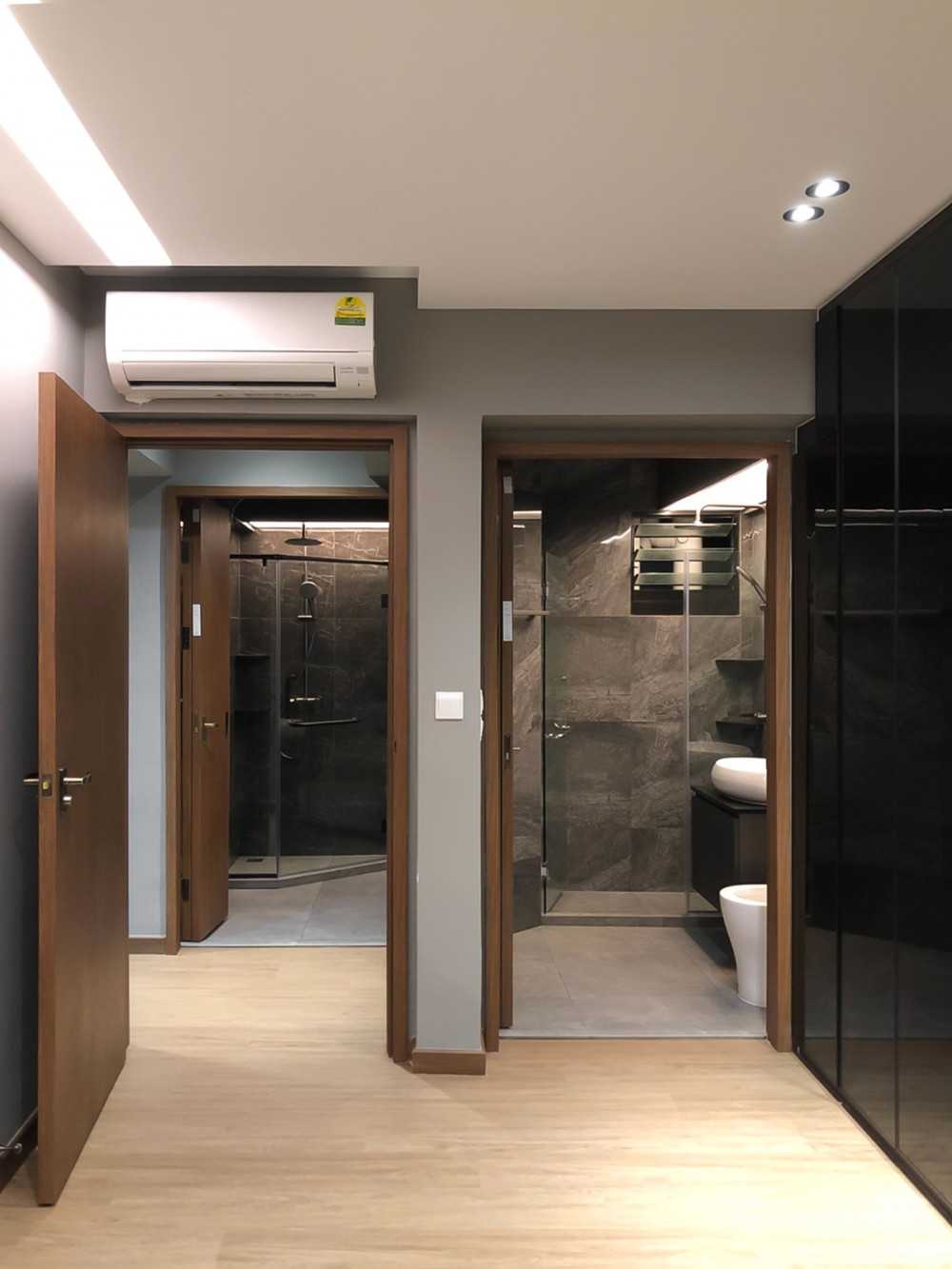 Modern Bedroom with Wardrobe and Paintings