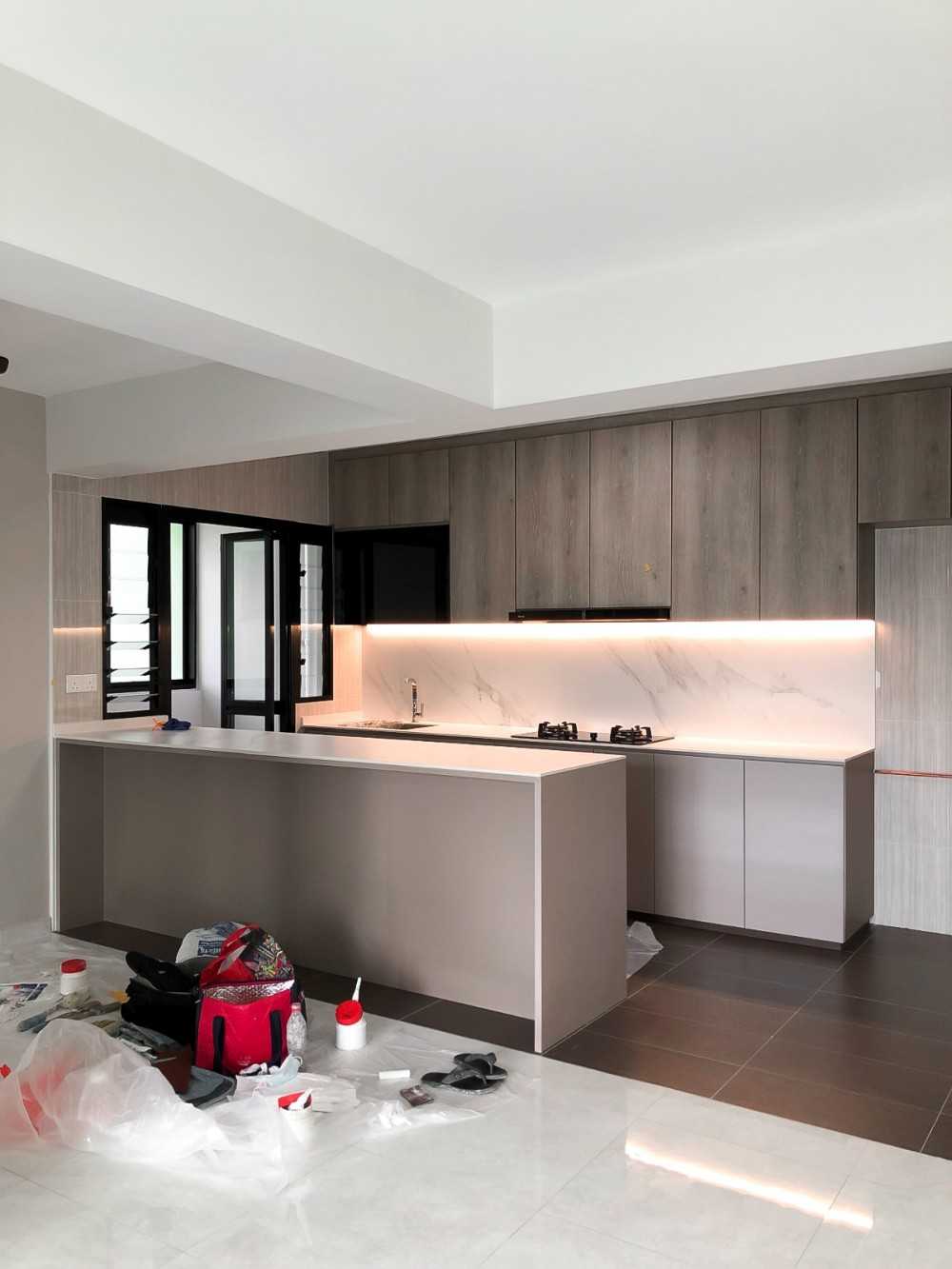 Scandinavian Kitchen with Kitchen Window and Kitchen Accessories
