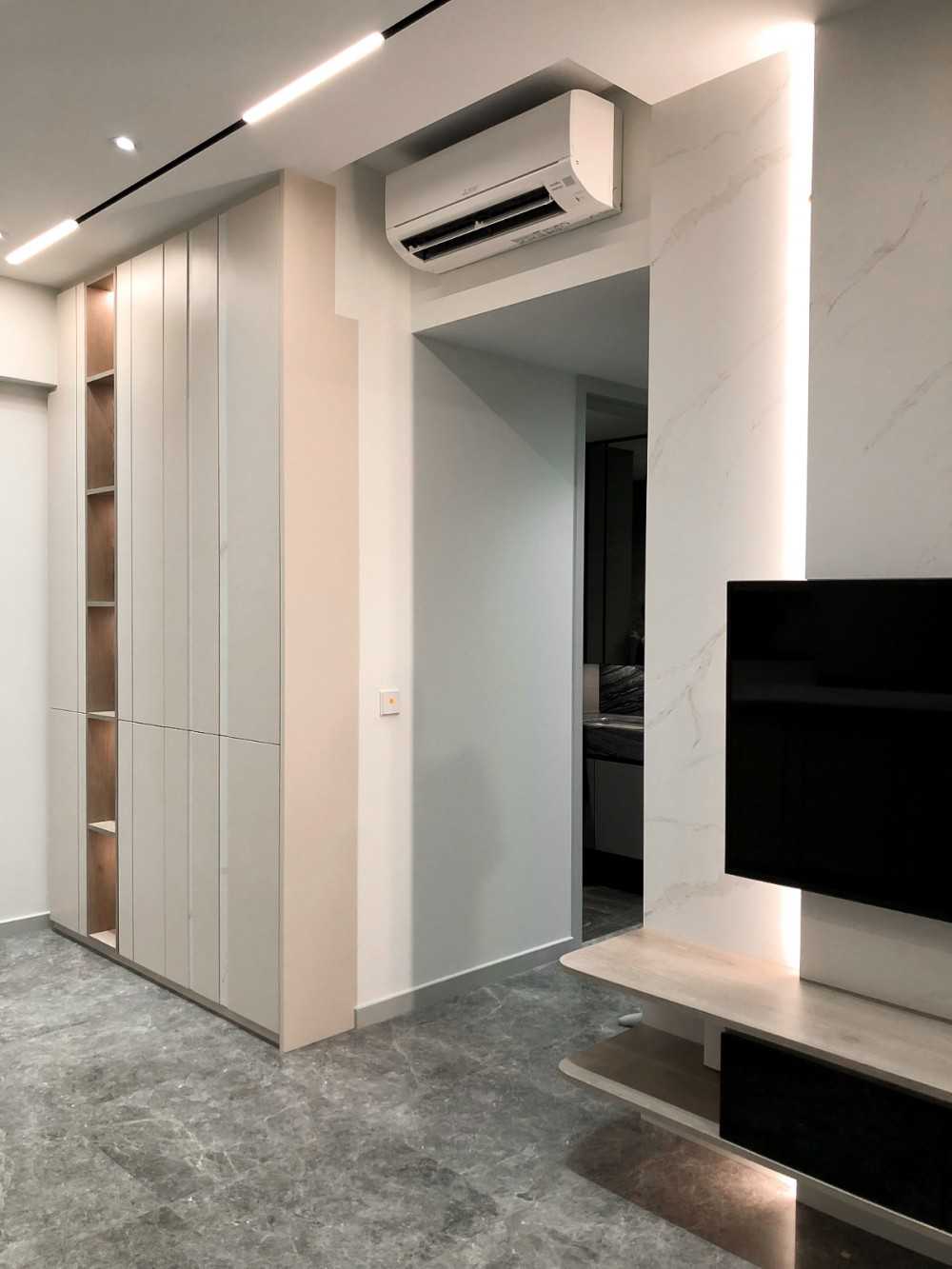 Scandinavian Living Room with TV Console and Storage Cabinets