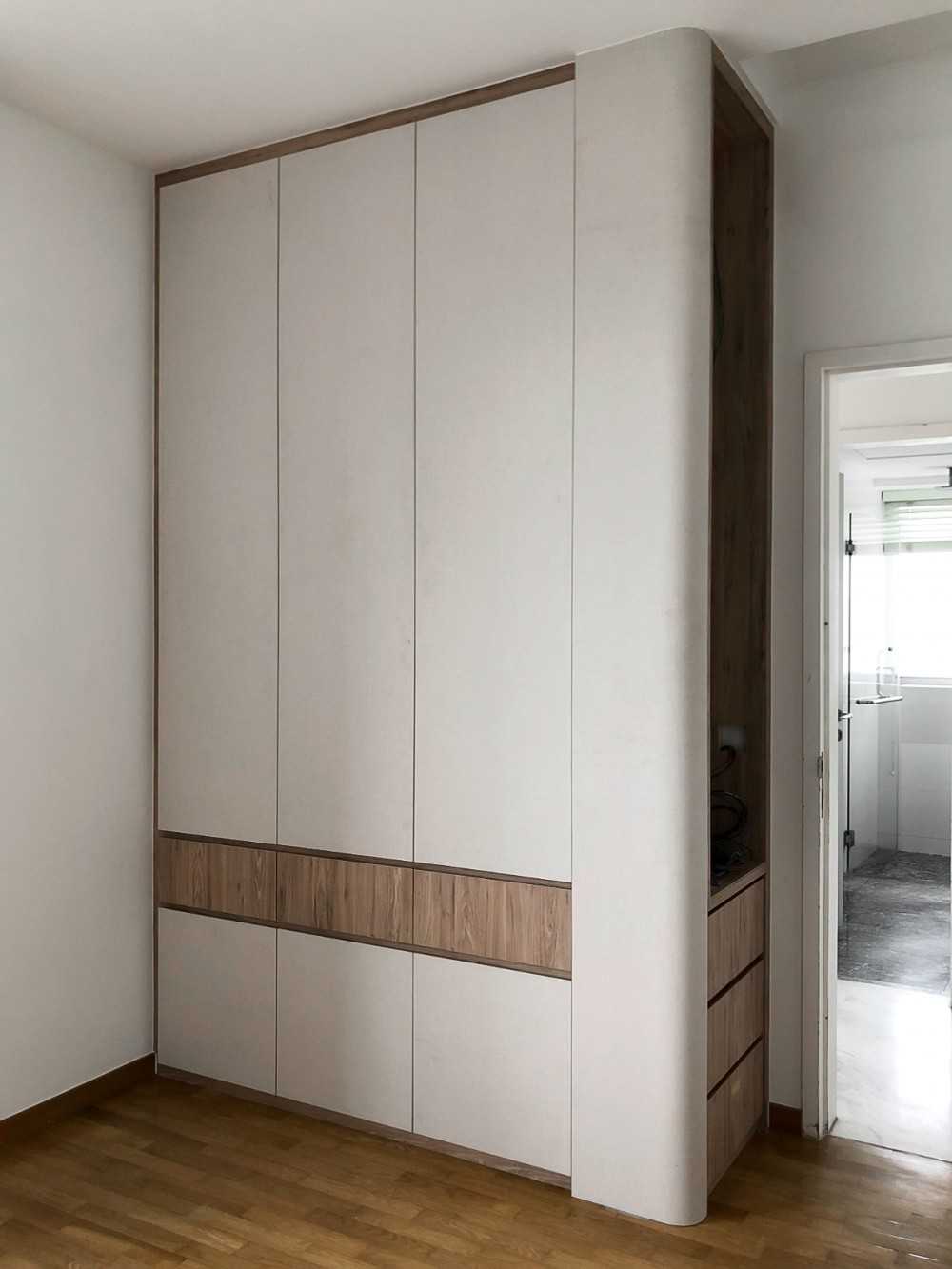 Modern Bedroom with Wardrobe and Storage Cabinets