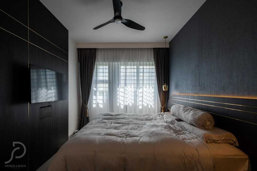 Contemporary Bedroom with Ceiling Light and Wardrobe