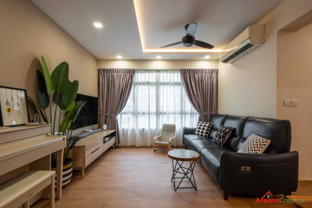 Scandinavian Living Room with TV Console and Sofa