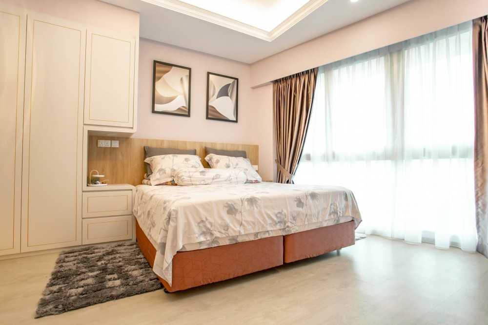 Modern Bedroom with Wardrobe and Built-in Bed
