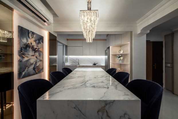 Modern Kitchen with Countertop and Kitchen Tap