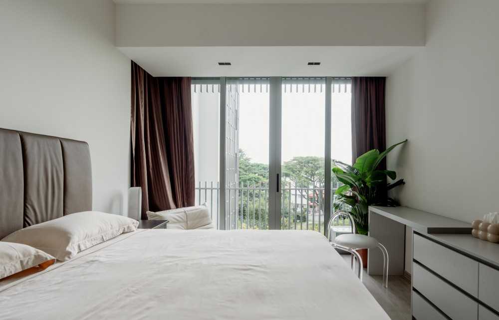 Modern Bedroom with Sofa and Bedside Table