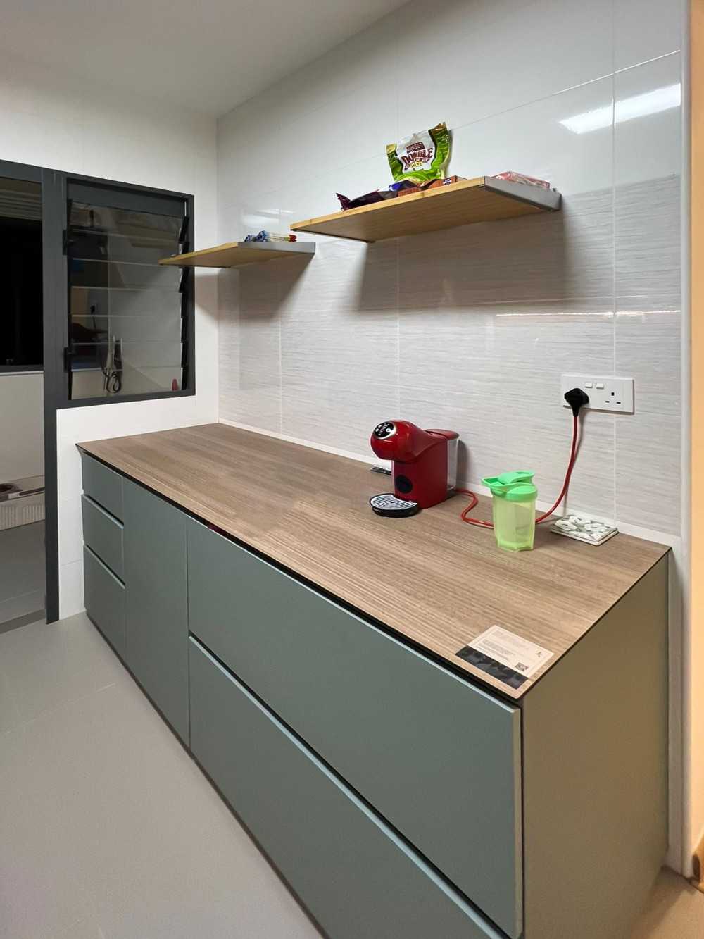 Scandinavian Kitchen with Kitchen Window and Sideboard