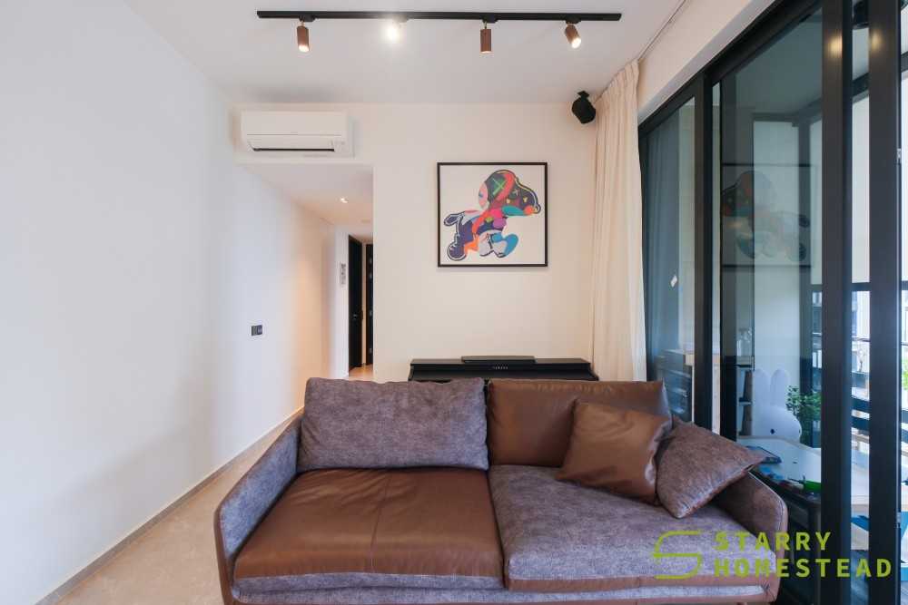 Modern Living Room with Flooring and Lighting