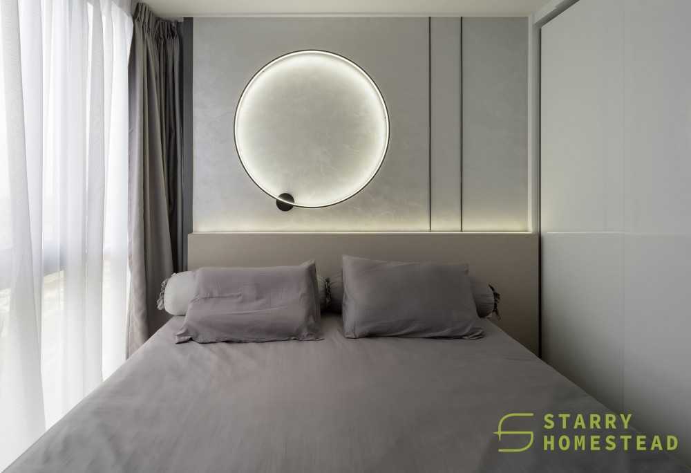 Scandinavian Bedroom with Lighting and Wall Light