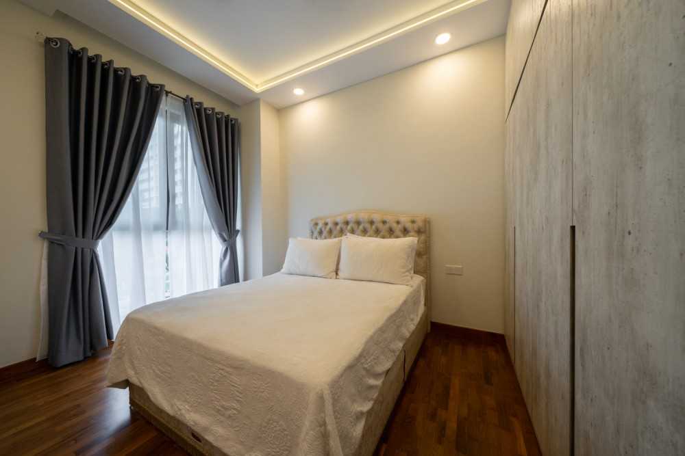 Modern Bedroom with Cove Lighting and Ceiling Light