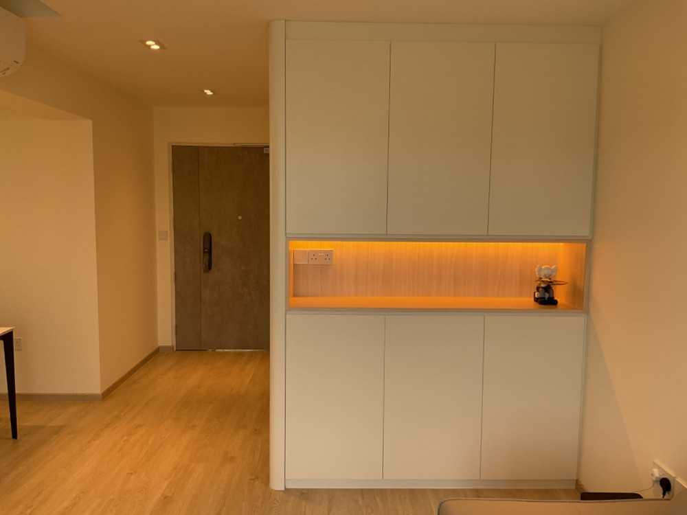 Minimalist Entryway with Shoe Rack and Small Storage