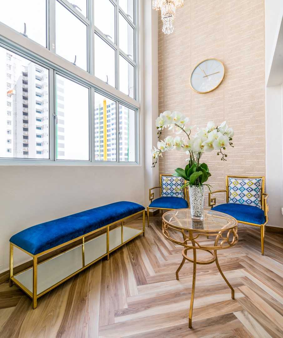 Modern Balcony with Feature Wall and Window Seat