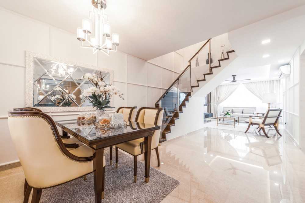 Modern Entryway with Mirror and Staircase