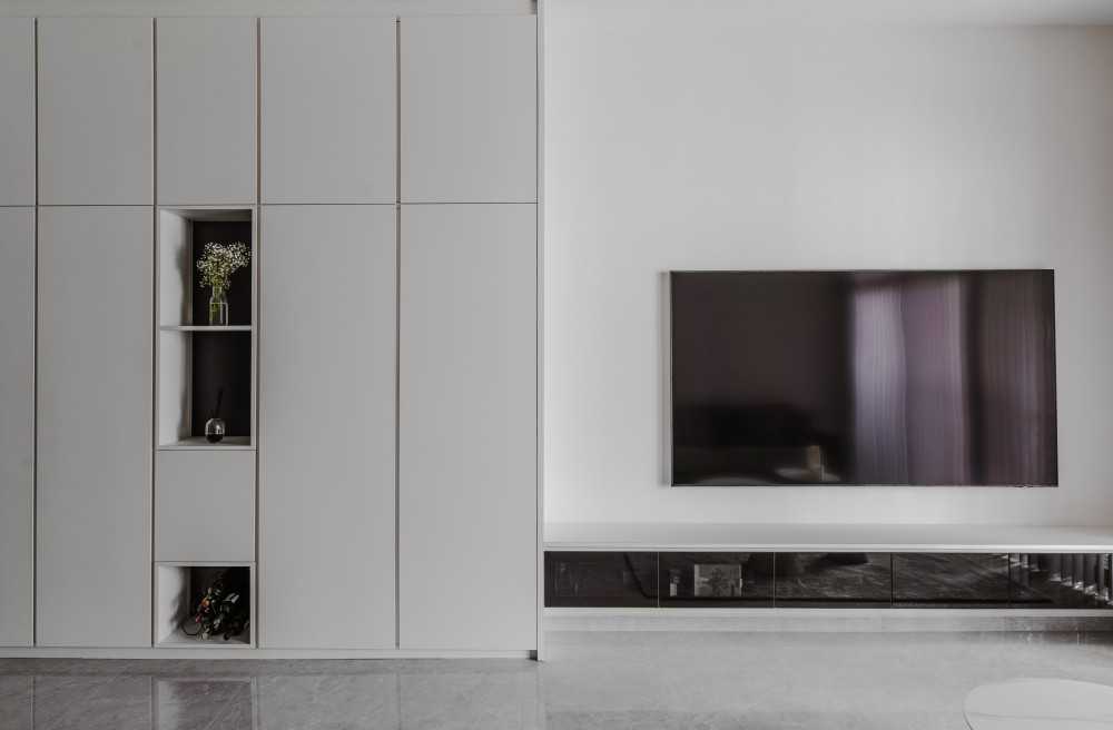 Scandinavian Living Room with TV Console and Storage Cabinets