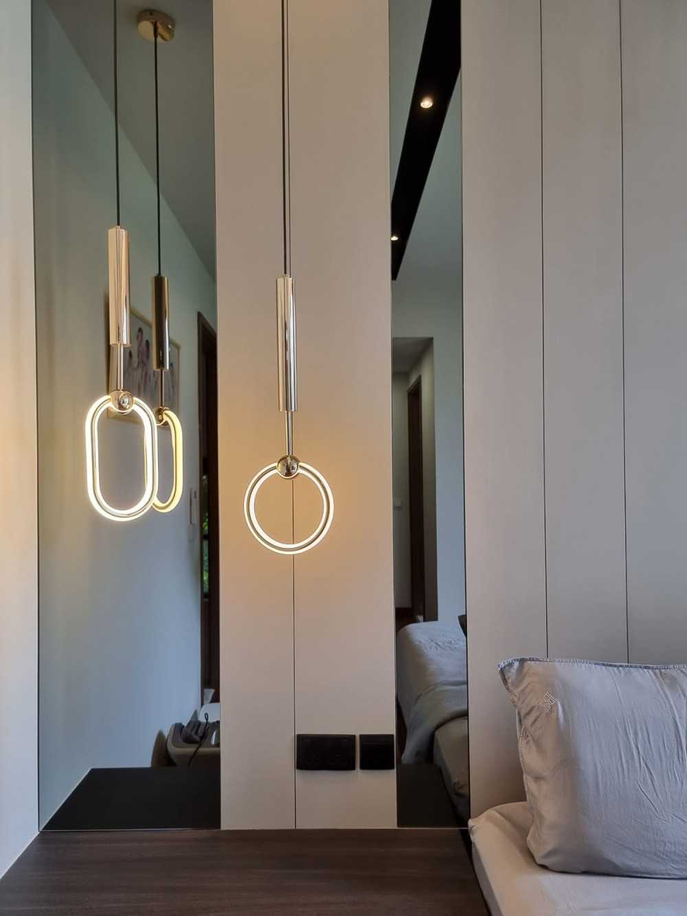 Modern Bedroom with Feature Wall and Bedside Table