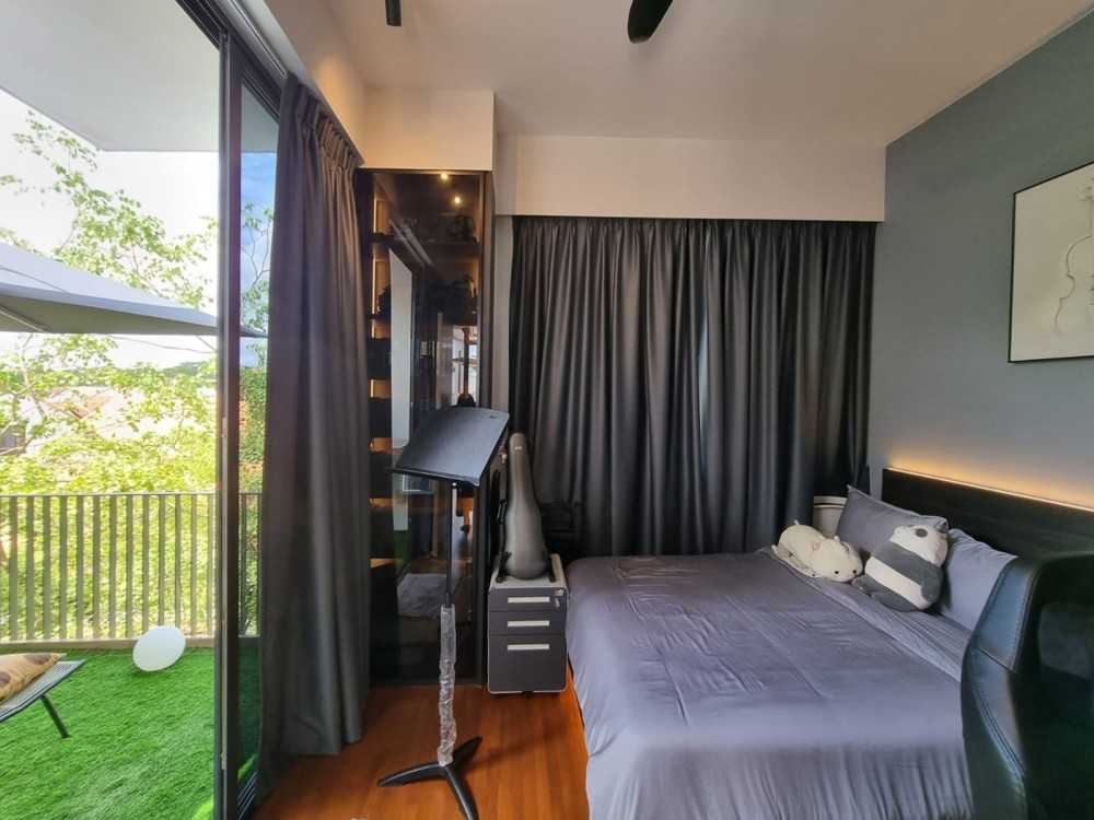 Modern Bedroom with Bedside Table and Storage Cabinets