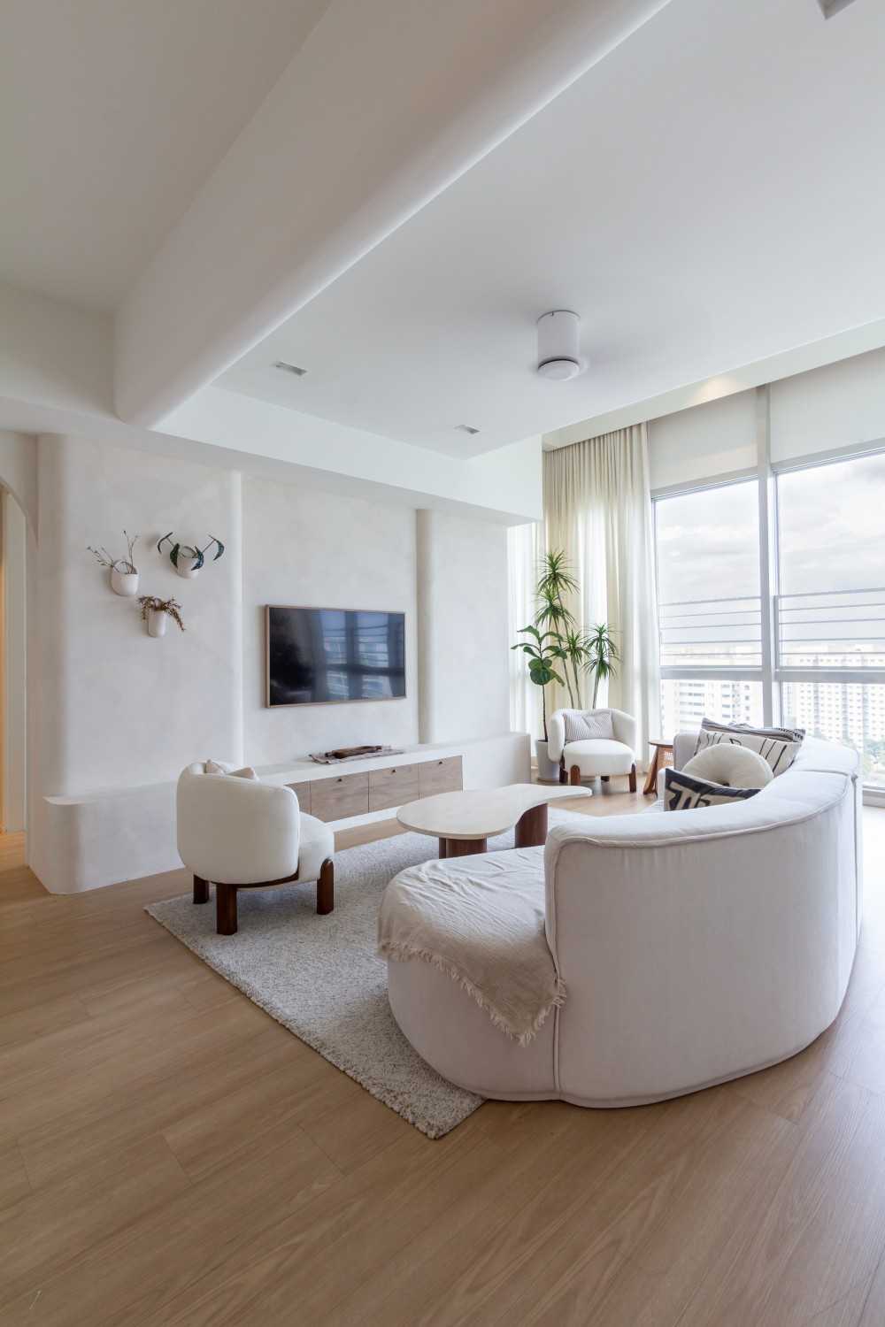 Minimalist Living Room with Sofa and TV