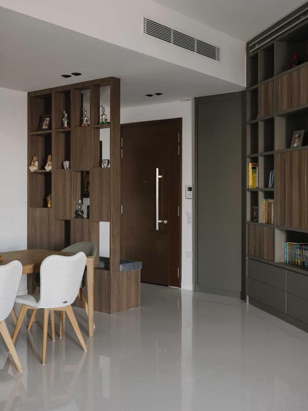 Modern Entryway with Dining Chairs and Seating Bench