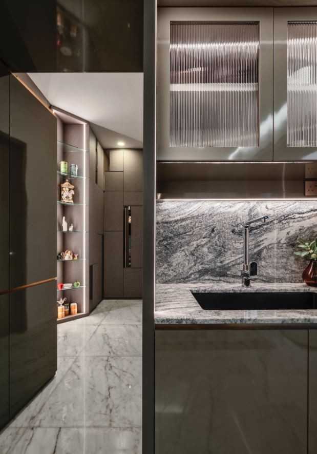Modern Kitchen with Countertop and Kitchen Tap
