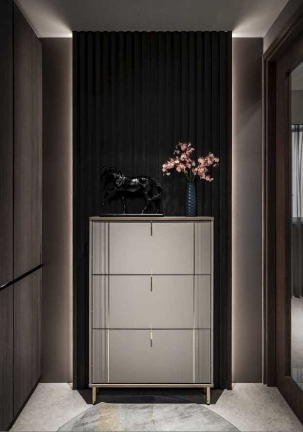 Modern Foyer with Artwork and Console Table