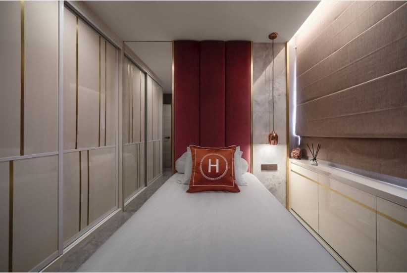 Contemporary Bedroom with Ceiling Light and Wardrobe