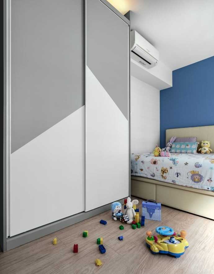 Contemporary Kids Room with Toys and Children's Beds