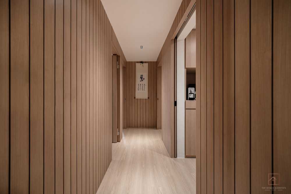 Contemporary Hallway with Artwork and Paintings