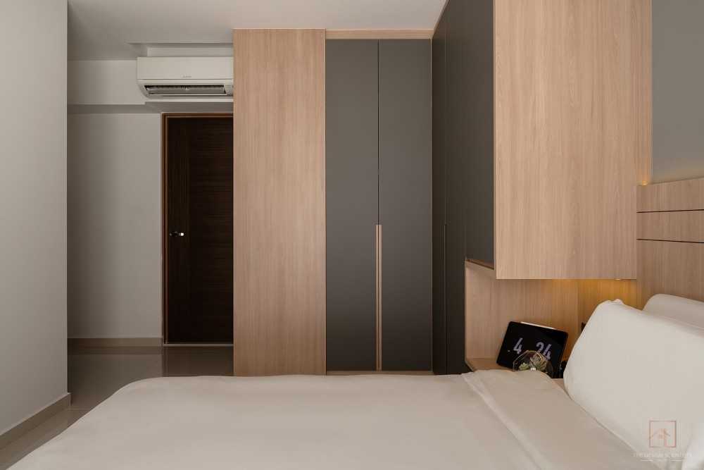 Contemporary Bedroom with Wardrobe and Built-in Bed