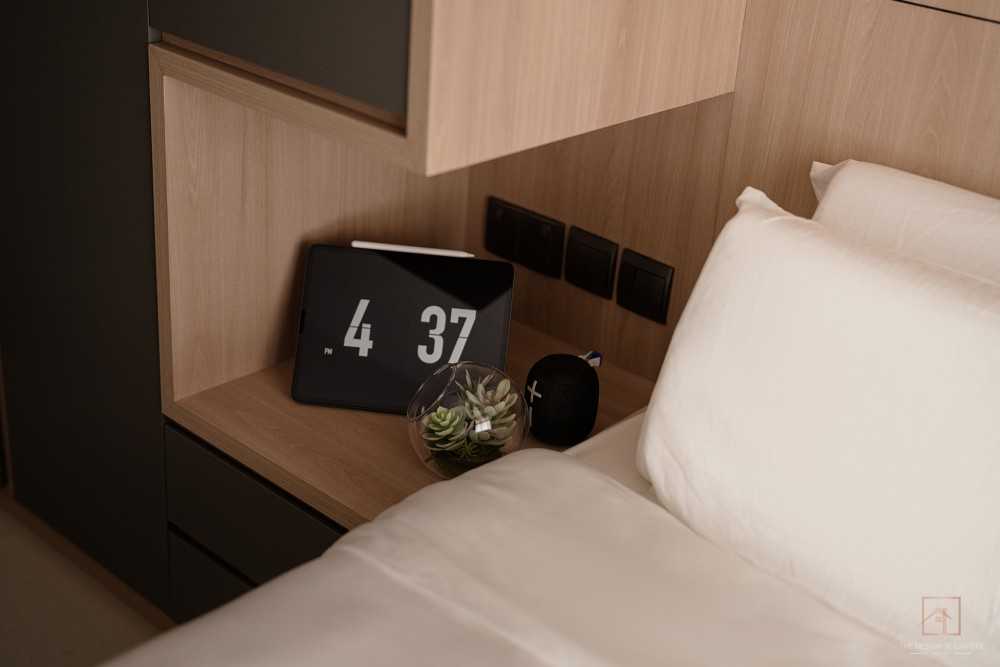 Contemporary Bedroom with Wardrobe and Built-in Bed