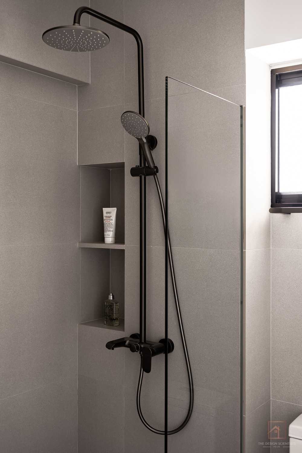 Scandinavian Bathroom with Bathroom Storage and Bathroom Sinks