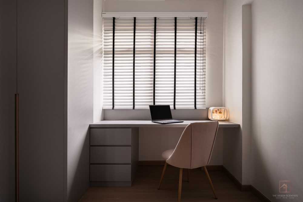 Scandinavian Bedroom with Closet and Roller Blinds