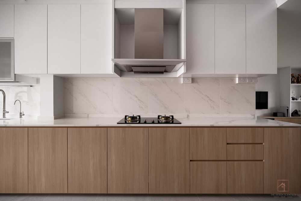 Scandinavian Kitchen with Countertop and Kitchen Island