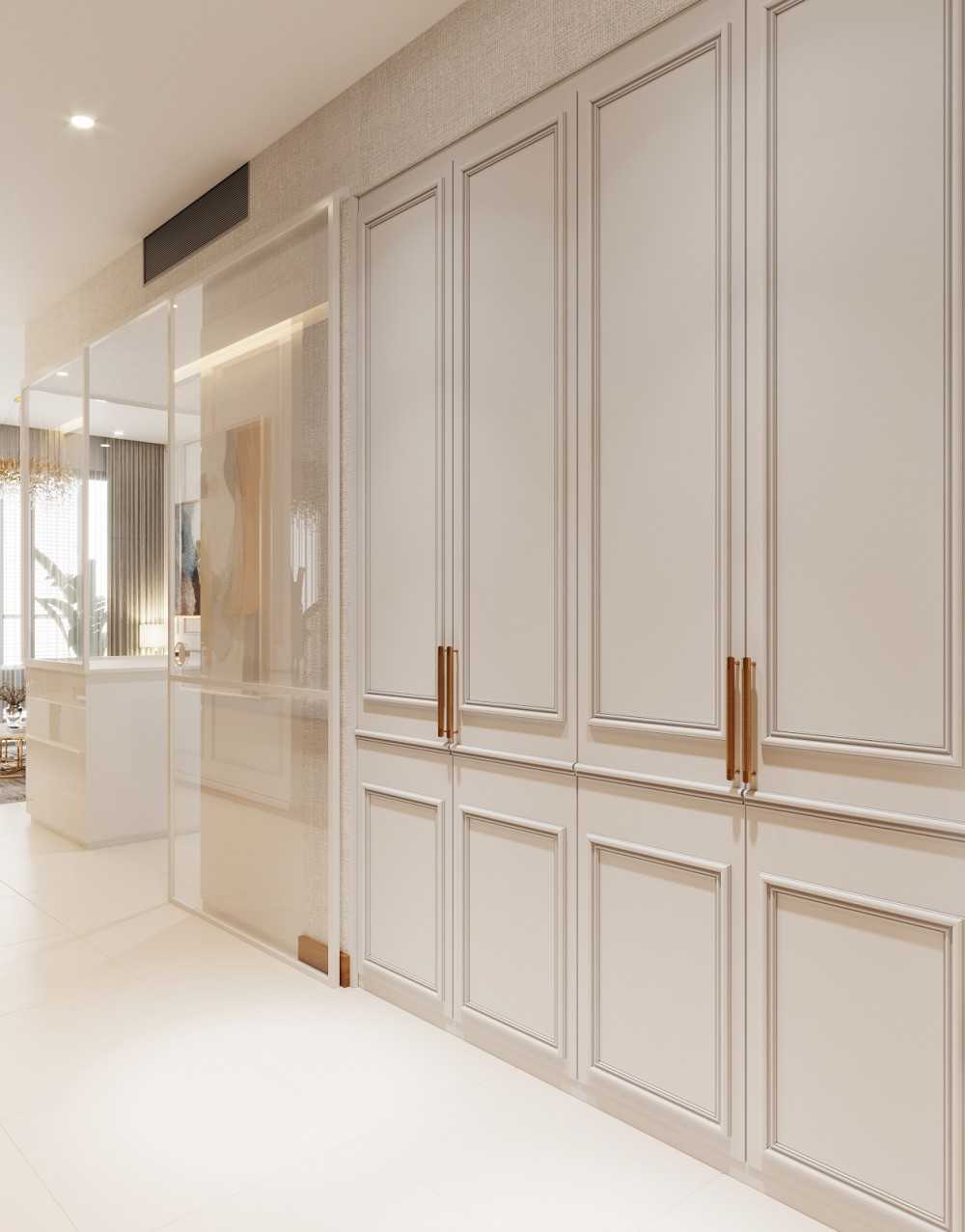 Modern Entryway with Mirror and Shoe Rack