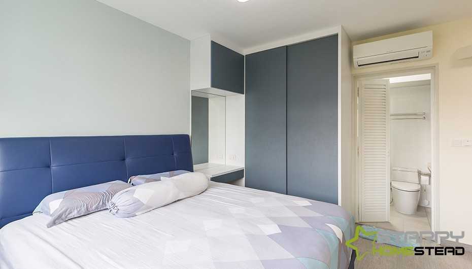 Modern Bedroom with Wardrobe and Bed