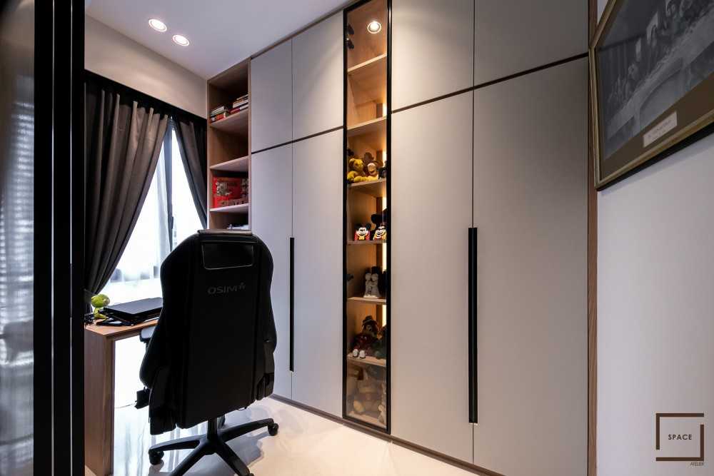 Contemporary Study with Bookshelf and Desk