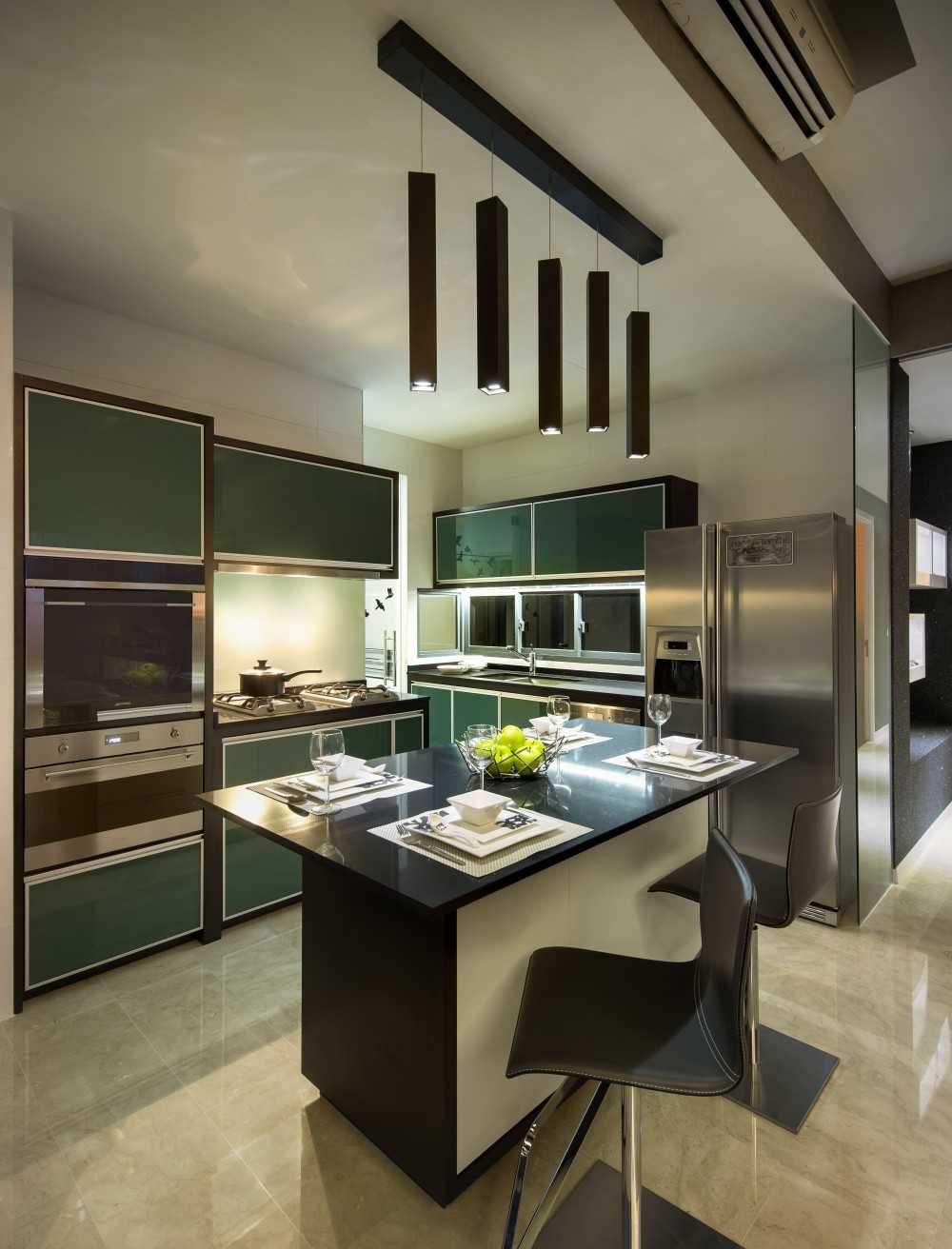 Modern Kitchen with Countertop and Open Kitchen