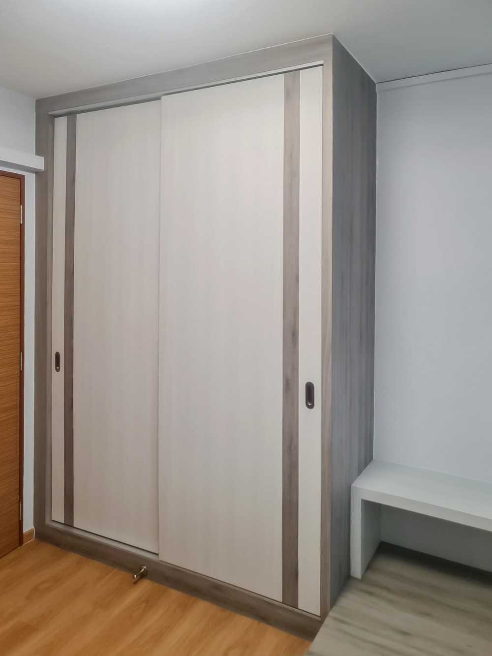 Scandinavian Bedroom with Wardrobe and Sliding Wardrobe