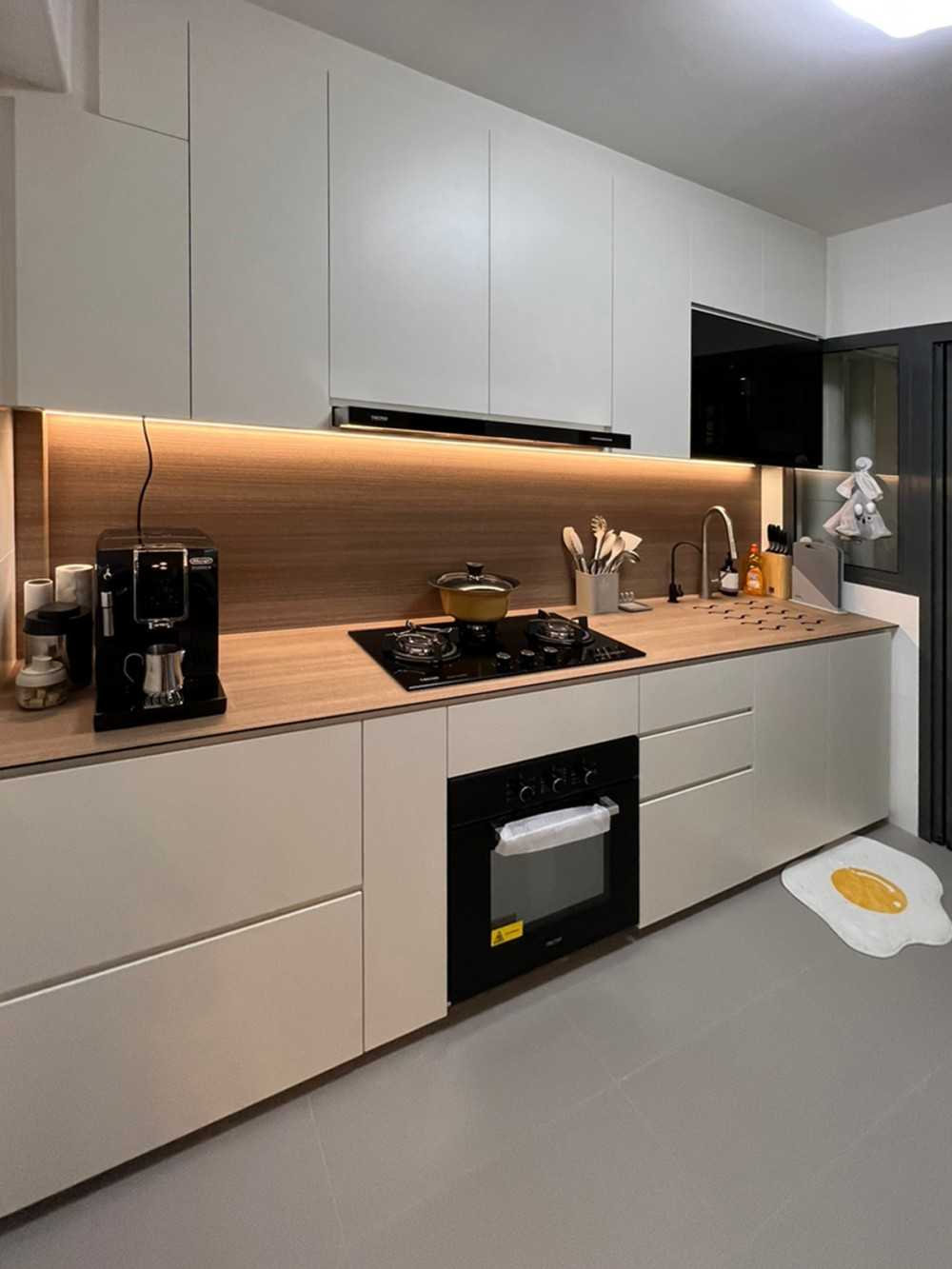 Scandinavian Kitchen with Kitchen Accessories and Paintings