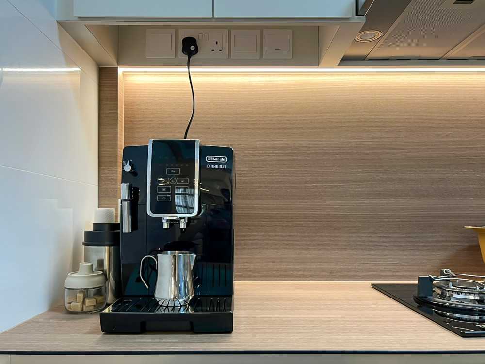 Scandinavian Kitchen with Kitchen Accessories and Paintings