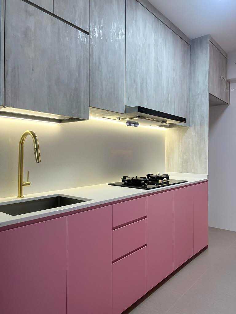 Scandinavian Kitchen with Kitchen Backsplash and Kitchen Accessories