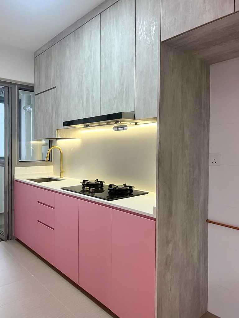 Scandinavian Kitchen with Kitchen Backsplash and Kitchen Accessories