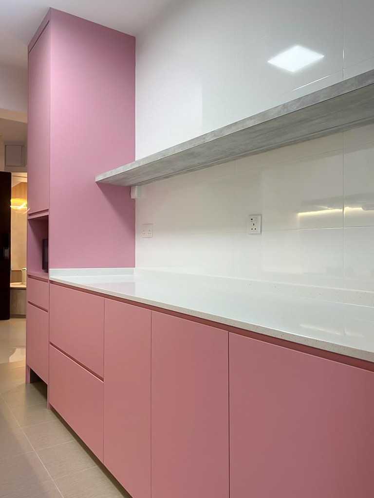 Scandinavian Kitchen with Kitchen Accessories and Paintings