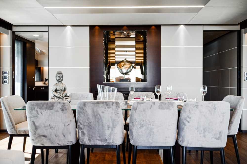 Asian Dining Room with Dining Table and Dining Chairs