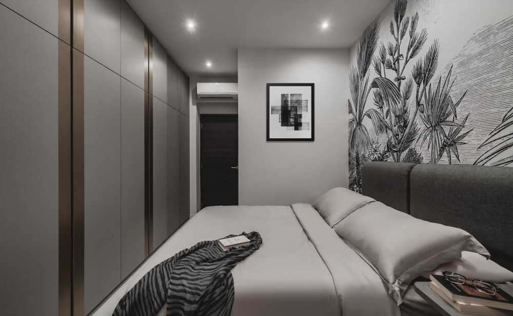 Contemporary Bedroom with Wardrobe and Closet