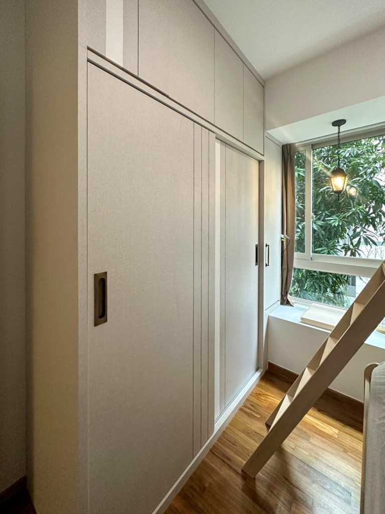 Scandinavian Bedroom with Wardrobe and Sliding Wardrobe